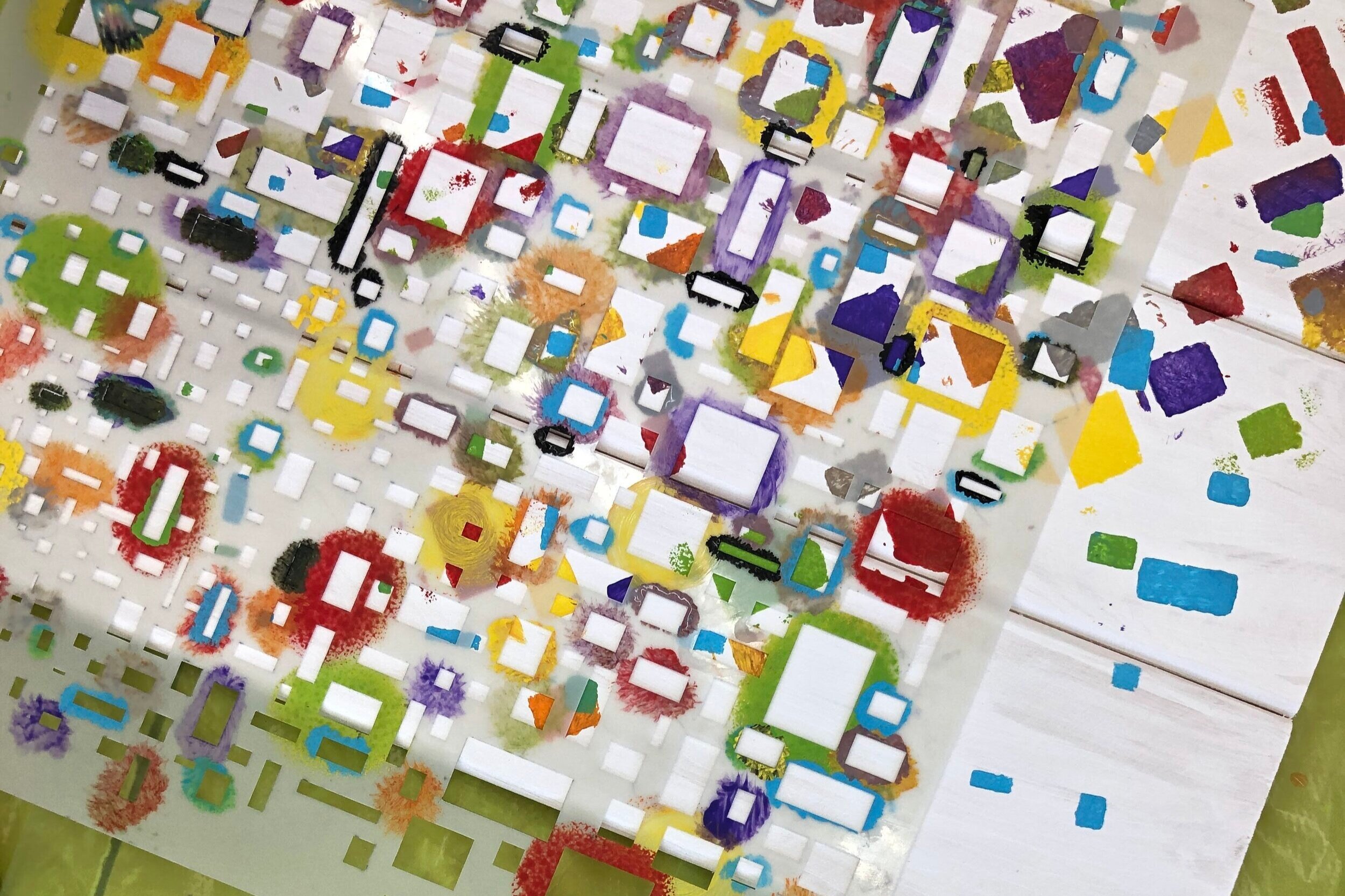Different colors and sizes of rectangles