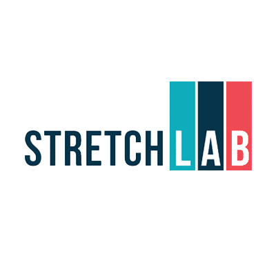 StretchLab logo with STRETCH in blue and LAB in white on teal, navy, and red vertical bars.
