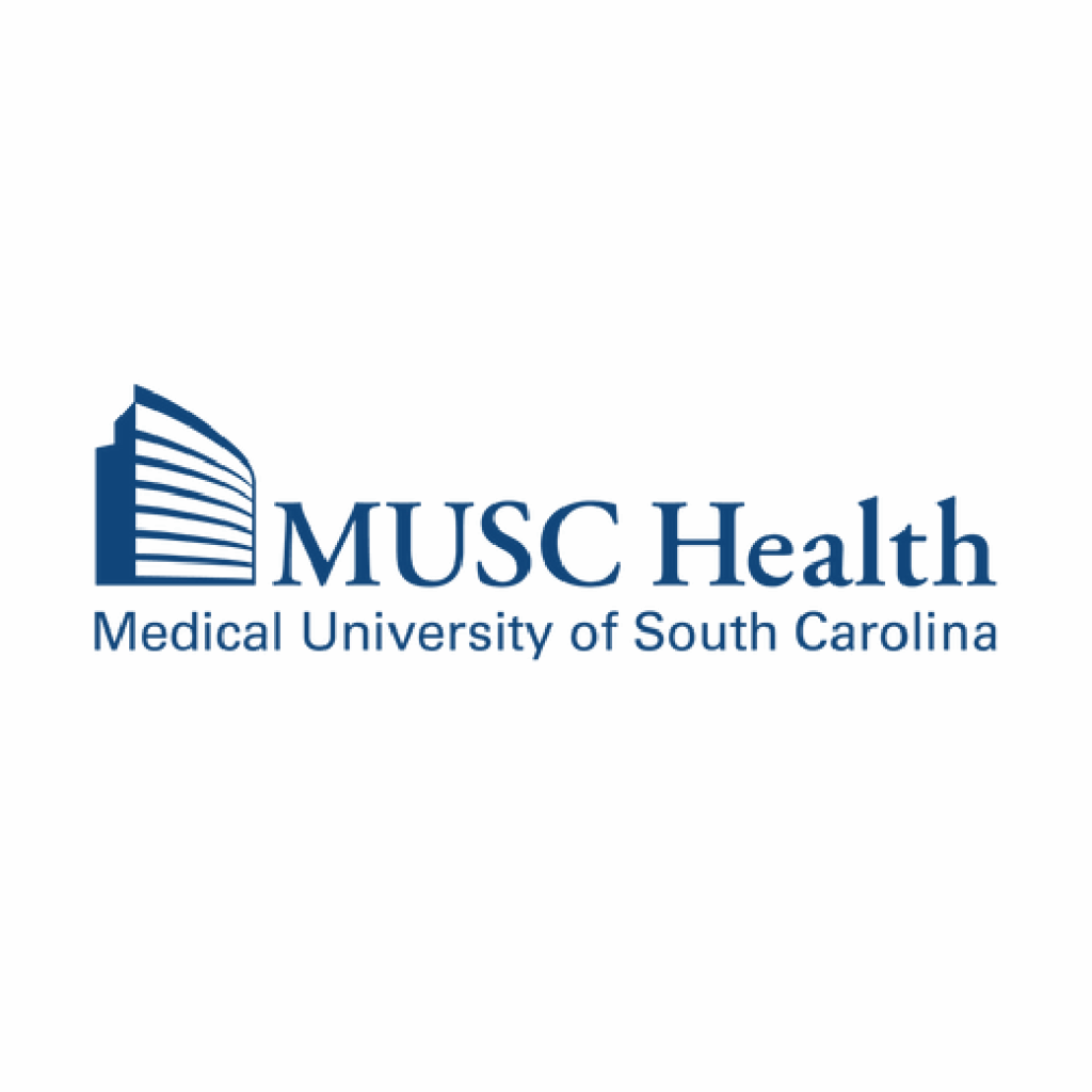 MUSC Health logo with building graphic and text: Medical University of South Carolina.