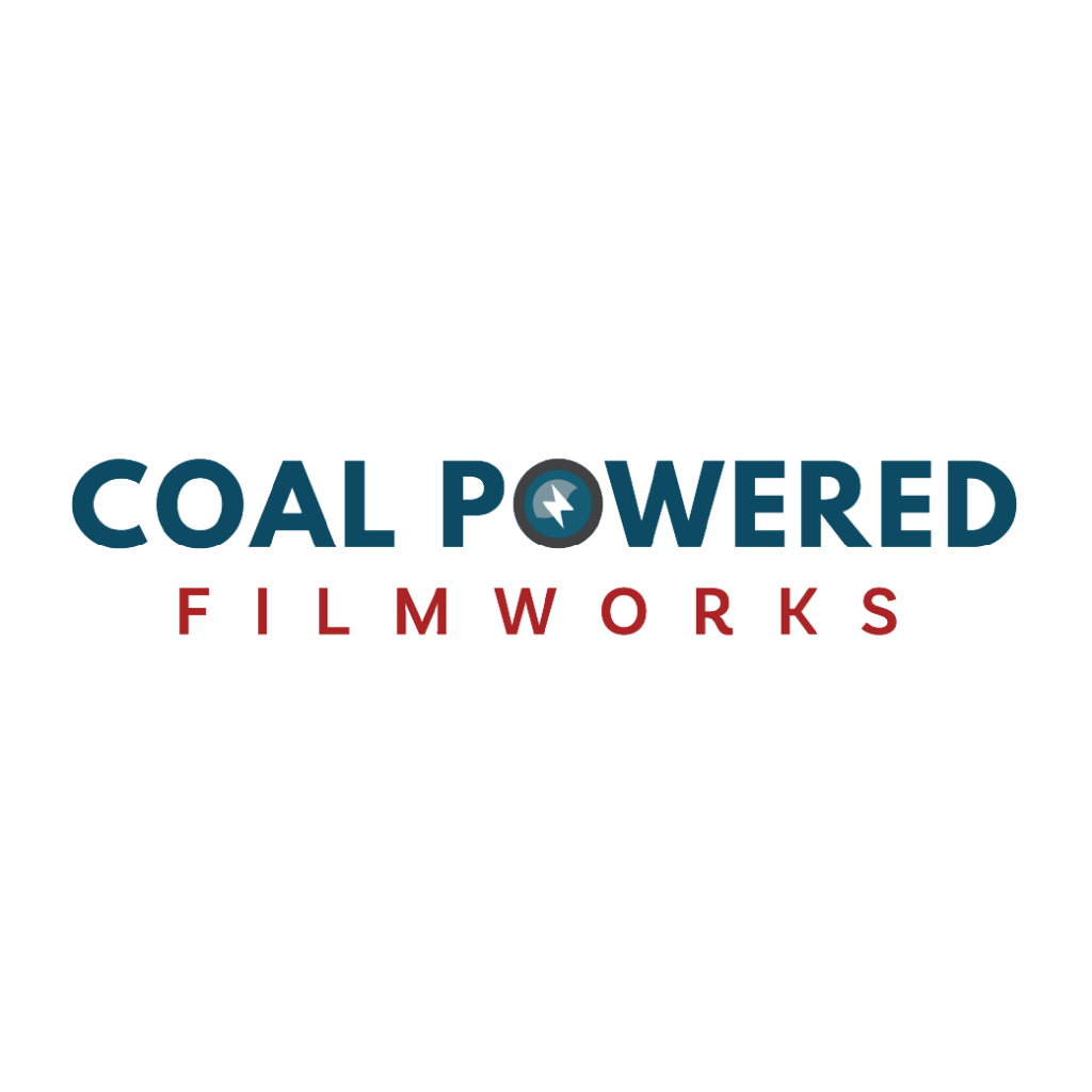 Coal Powered Filmworks logo with a power button icon replacing the O in POWERED.