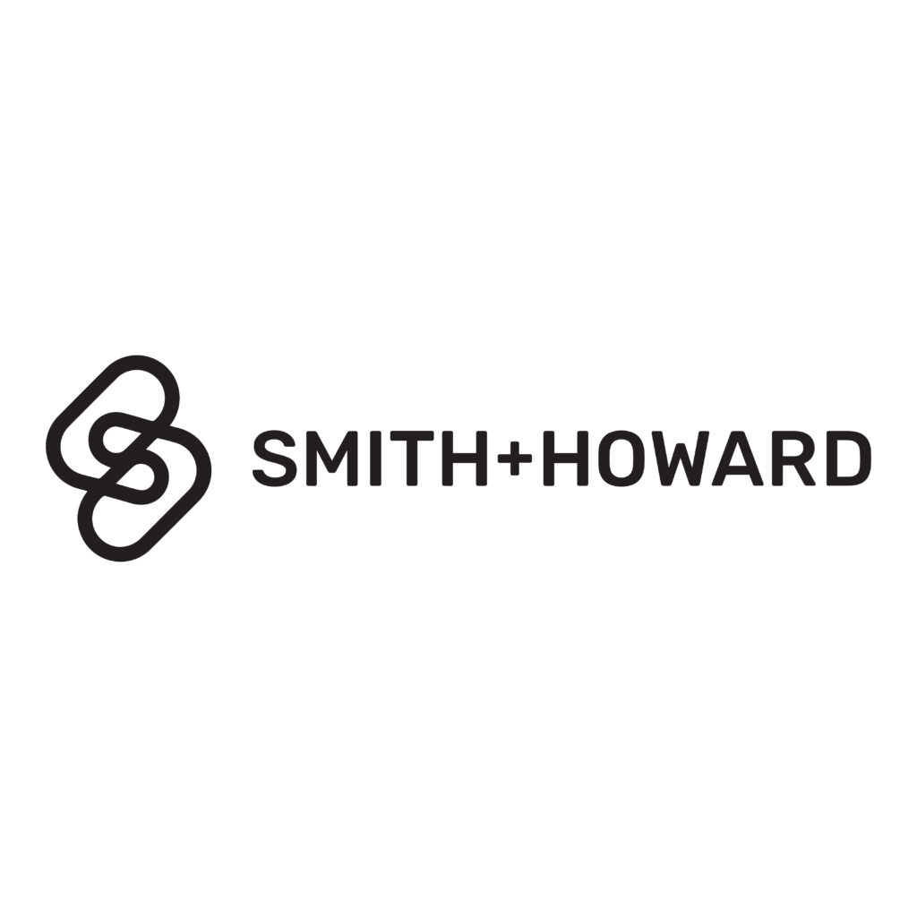 Smith+Howard logo with interlocking chain icon on the left and company name in bold, black text on the right.